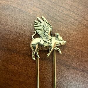 Free People Gold Winged Pig Hair Pin